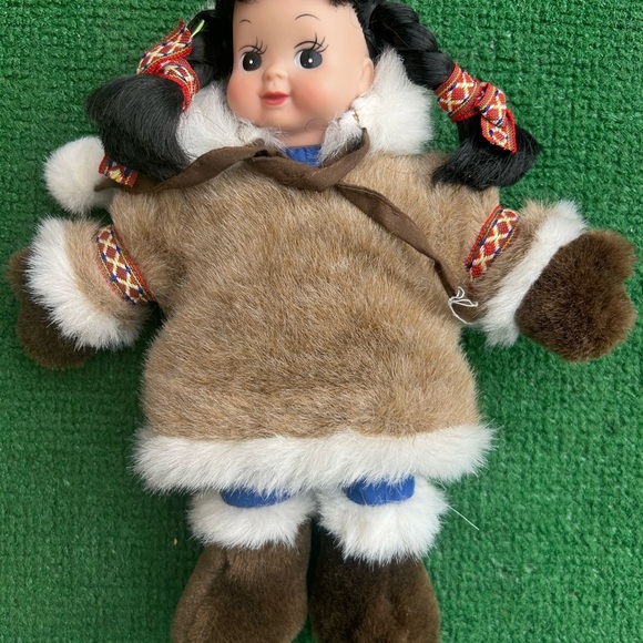 Adorable Brown and White Plush Doll - Picture 2 of 4